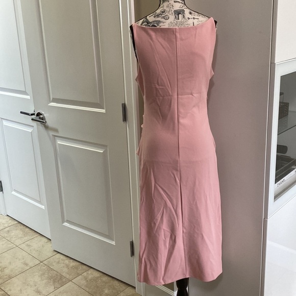 New Pink Bodycon Midi Sleeveless Dress - Picture 6 of 9